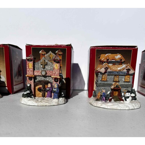 Winsor Collection Mini Christmas Village – Set of 5 w/ Boxes - Picture 6 of 11